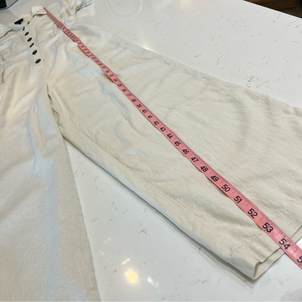 Who What Wear Linen Blend Button Front Jumpsuit Size Small - Picture 11 of 12